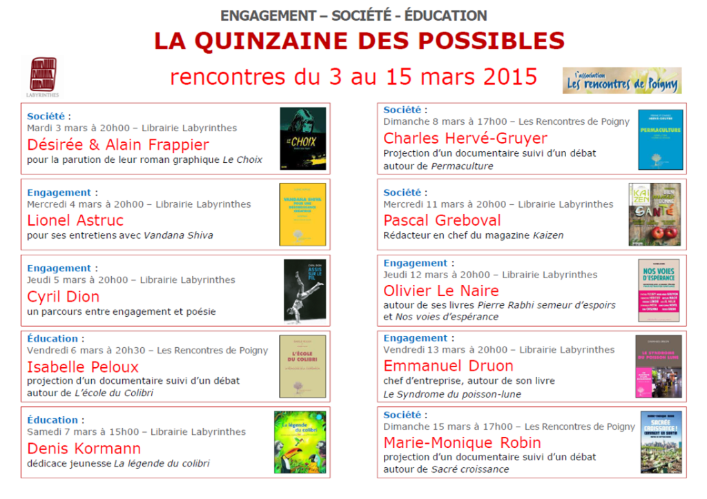 La quinzaine des Possibles 2